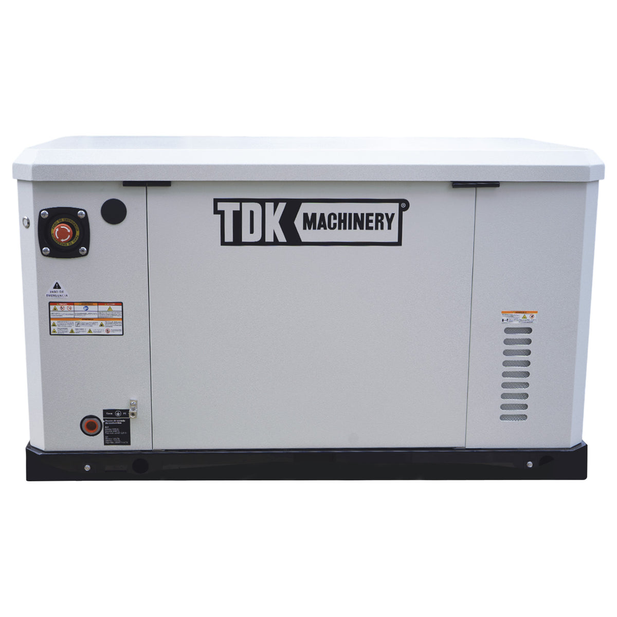 Generador de cabina TDK TDKGE25NG, vista del panel lateral de servicio.
