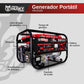 Generador portátil Husky Power HKG3100 a gasolina 2.8–3 kW, infografía de componentes.