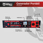 Generador portátil Husky Power HKG3100 a gasolina 2.8–3 kW, infografía del panel.