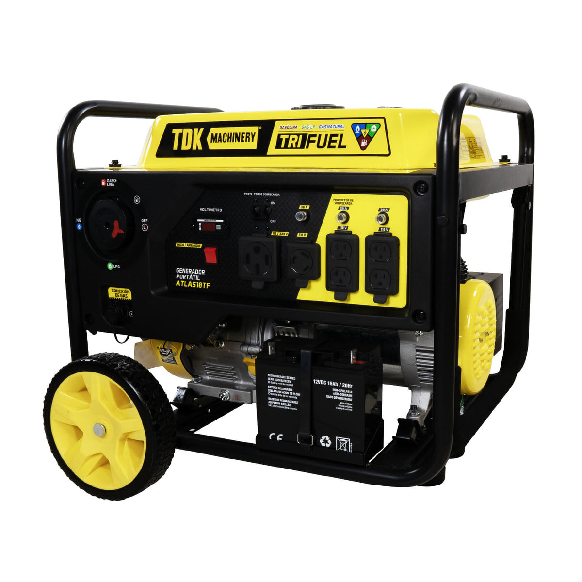 Generador profesional trifuel TDK ATLAS10TF, vista principal.