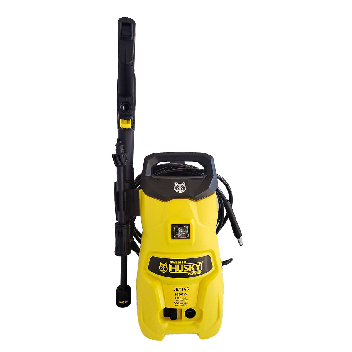 Hidrolavadora eléctrica Swedish Husky Power JET145 de 1450 PSI con lanza colocada