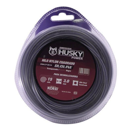 Hilo cuadrado con polímero 3 mm x 15 m Swedish Husky Power HSKCP3015, vista principal.