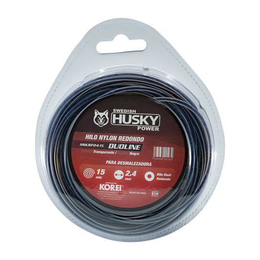 Hilo redondo con polímero Husky Power HSKRP2415 2.4 mm x 15 m, vista principal.