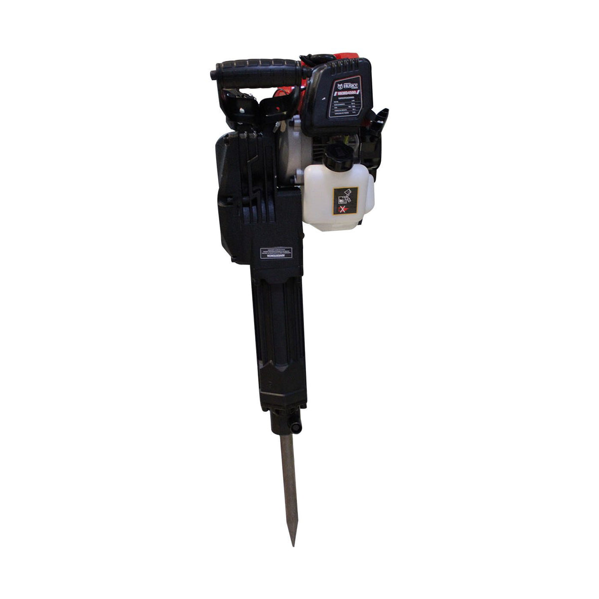 Martillo demoledor Husky Power HKMD4500 de 3 HP y 45 J, vista opuesta.