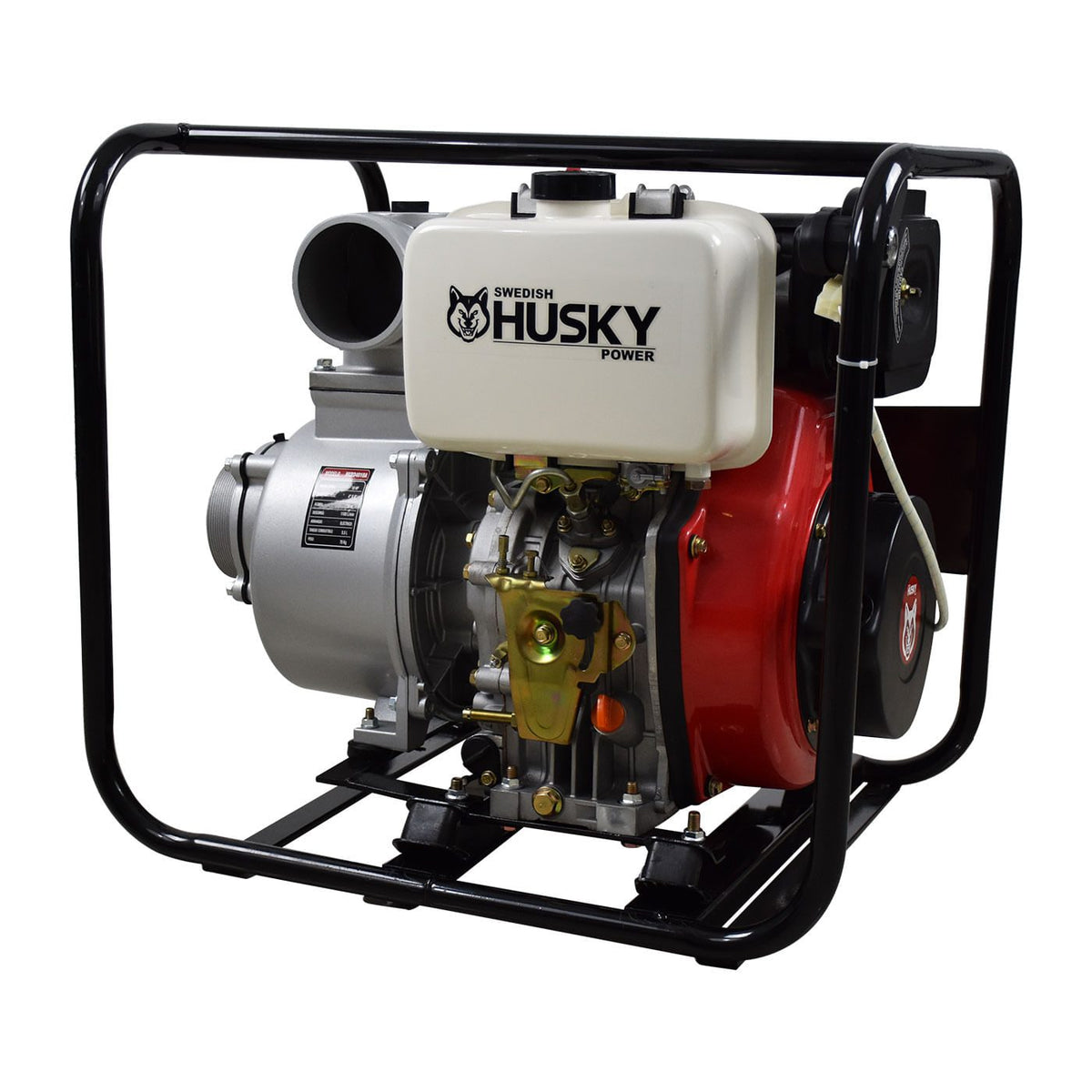 Motobomba diésel Husky Power HKBD4010A de 4 x 4 pulgadas, vista principal.