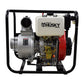 Motobomba diésel Husky Power HKBD4010A de 4 x 4 pulgadas, vista frontal.