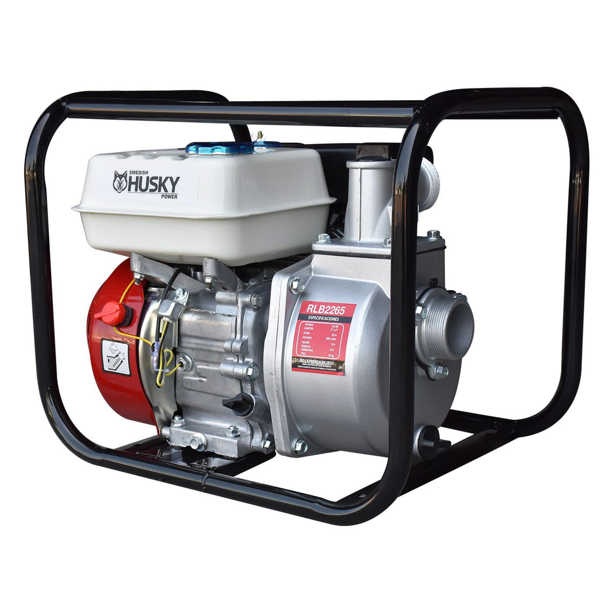 Motobomba Husky Power RLB2265 de 2 x 2 pulgadas y 6.5 HP, vista principal.