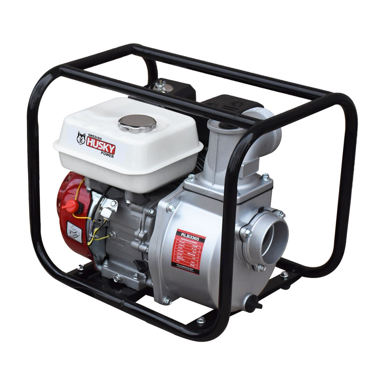 Motobomba Husky Power RLB3365 de 3 x 3 pulgadas y 6.5 HP, vista principal.