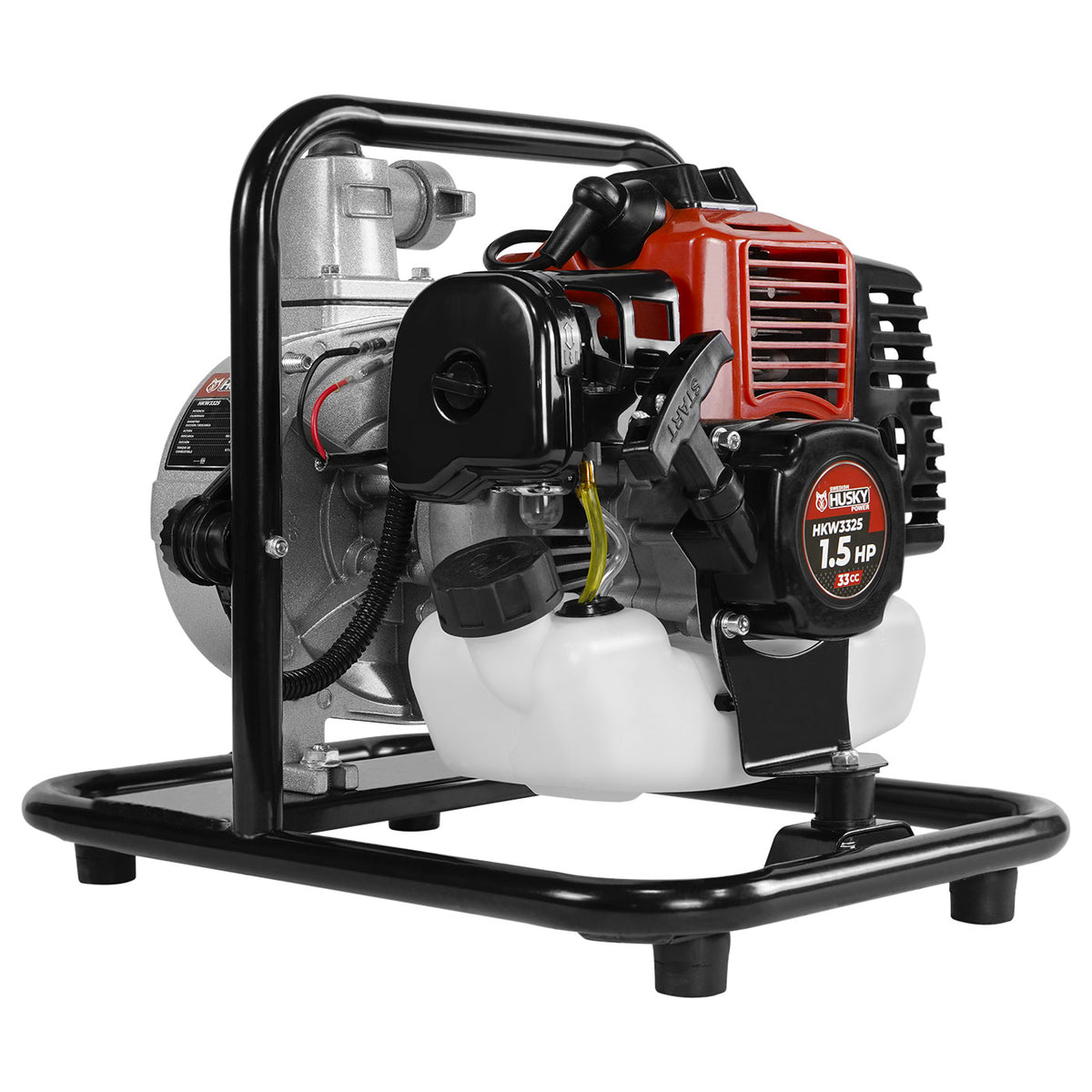 Motobomba Husky Power HKW3325 de 1 pulgada y 33 cc, detalle del motor.