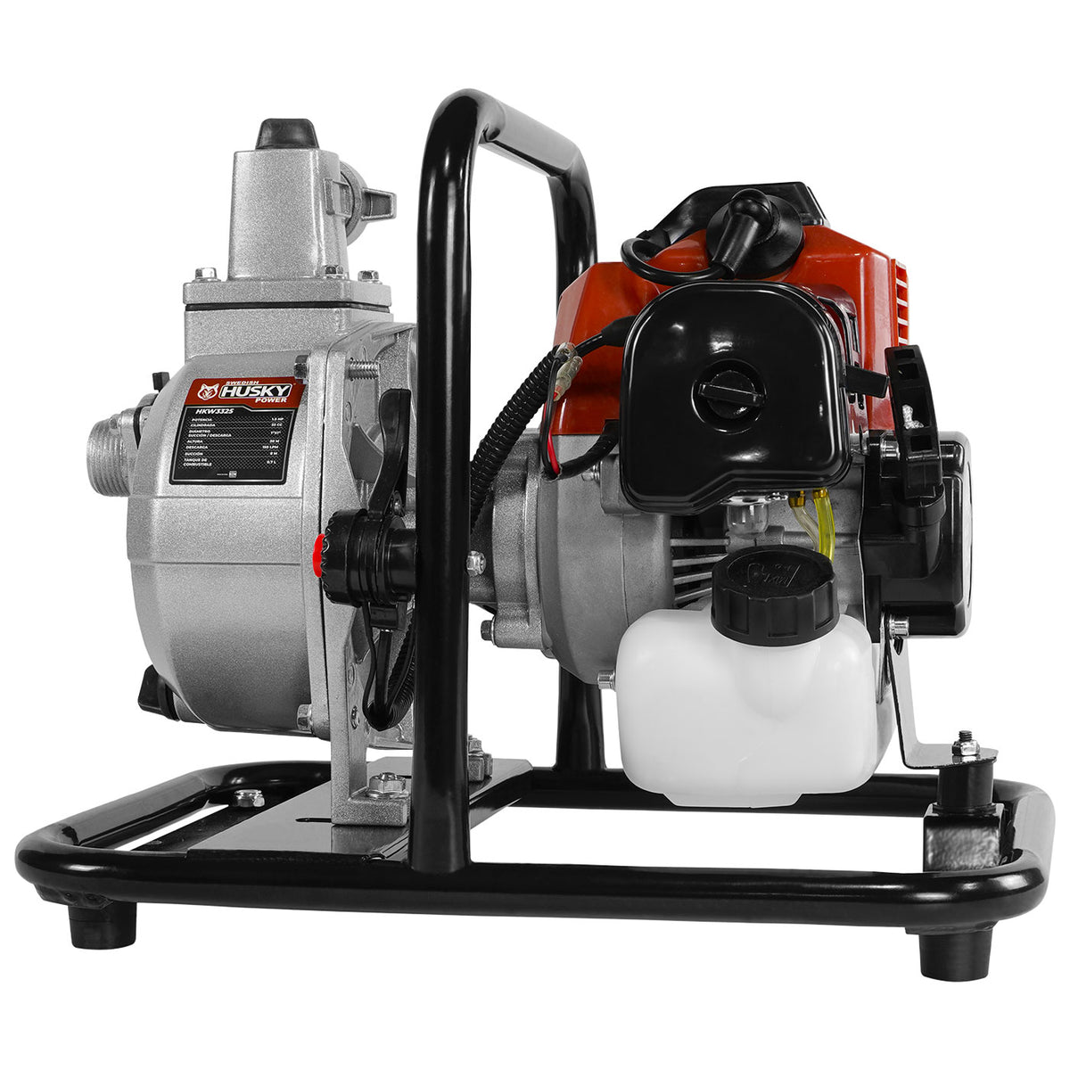 Motobomba Husky Power HKW3325 de 1 pulgada y 33 cc, vista opuesta.