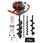 Motoperforadora Husky Power TOPO554 52 cc con barrenas, con accesorios incluidos.