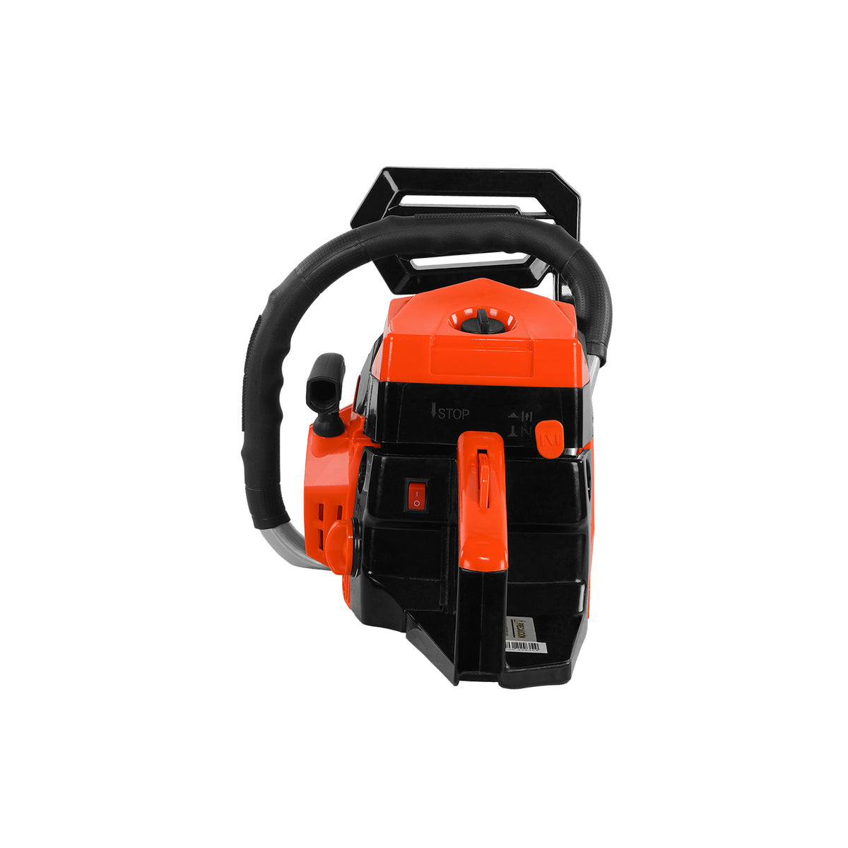 Motosierra Husky Power HKM5220 de 52 cc con barra de 20 pulgadas, vista trasera.