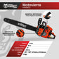 Motosierra Husky Power HKM5822 de 58 cc con barra de 22 pulgadas, infografía de especificaciones.