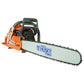 Motosierra Husky Power SH36524 de 61.5 cc con barra de 24 pulgadas, vista en tres cuartos opuesta.