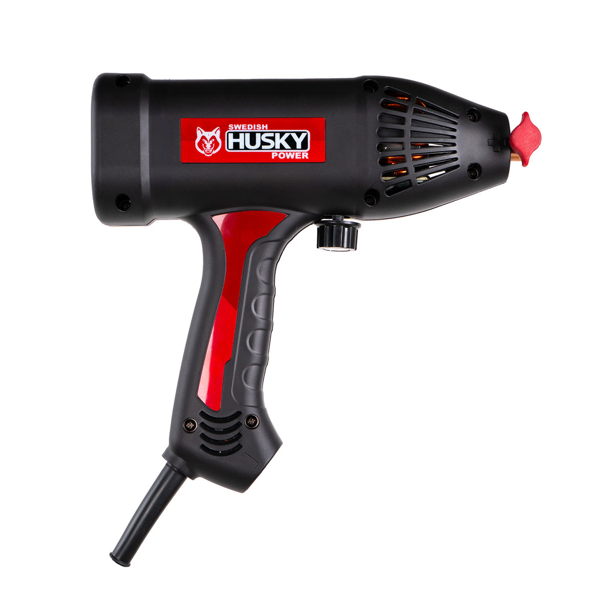 Pistola soldadora Swedish Husky Power STINGER 110 V 120 A, vista lateral.