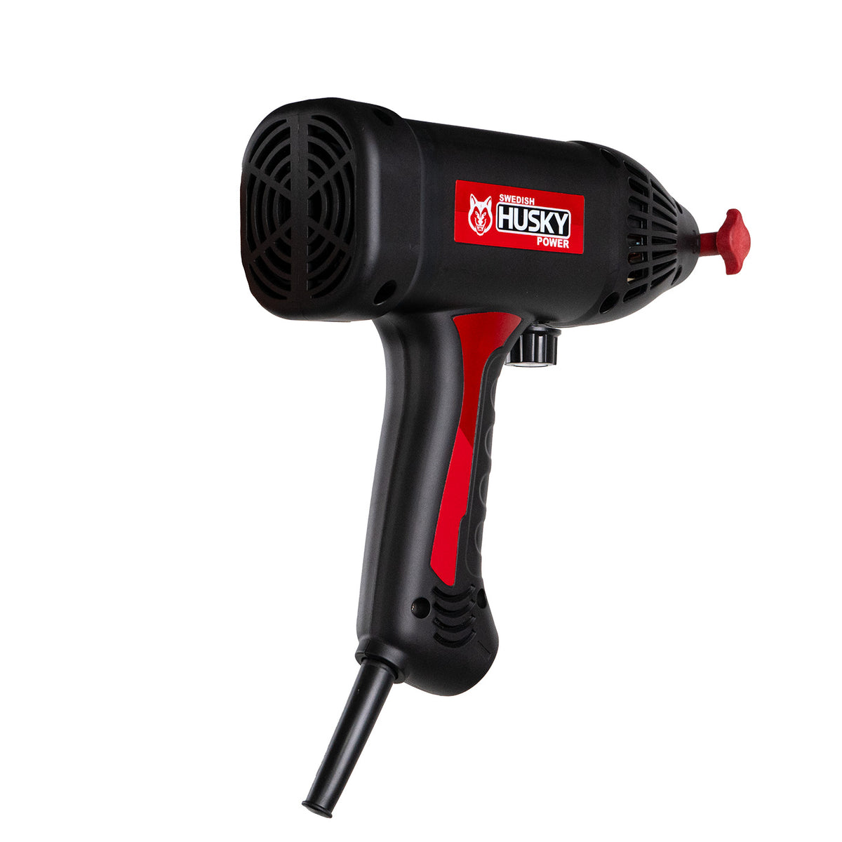 Pistola soldadora Swedish Husky Power STINGER 110 V 120 A, vista posterior lateral.