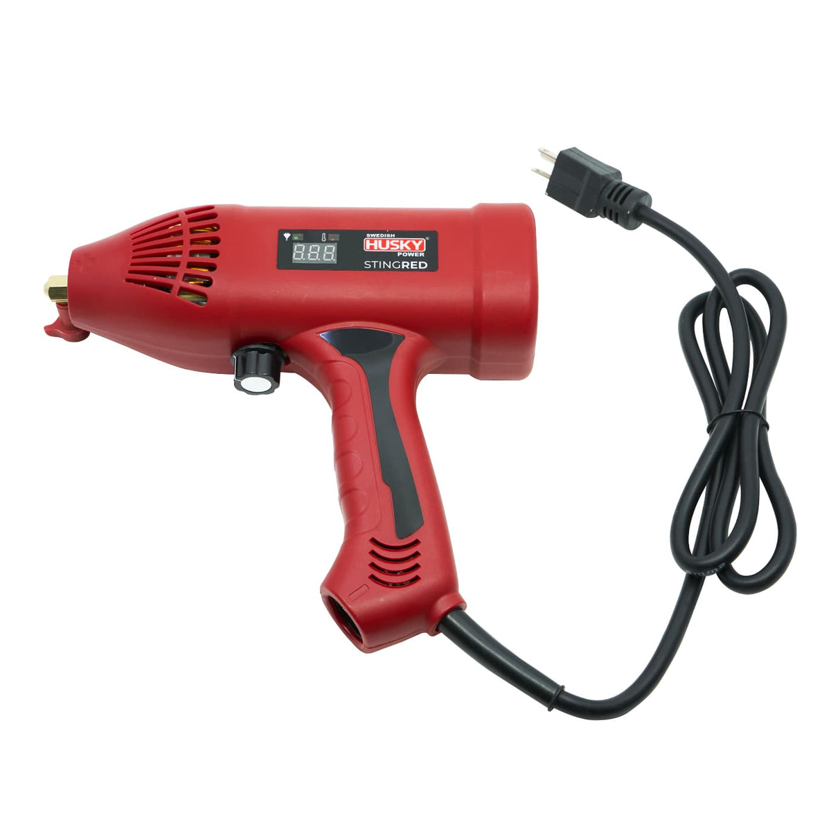 Pistola soldadora Swedish Husky Power STINGRED 110 V 120 A, vista lateral.