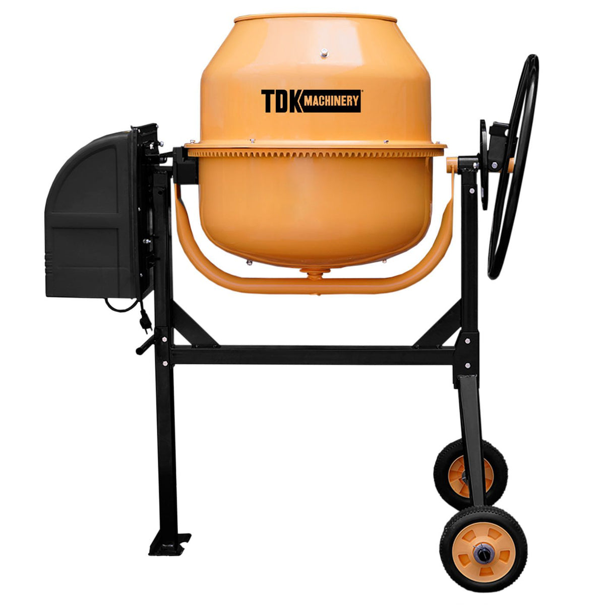 Revolvedora eléctrica TDK MATCH II 140 L de medio saco, vista trasera.
