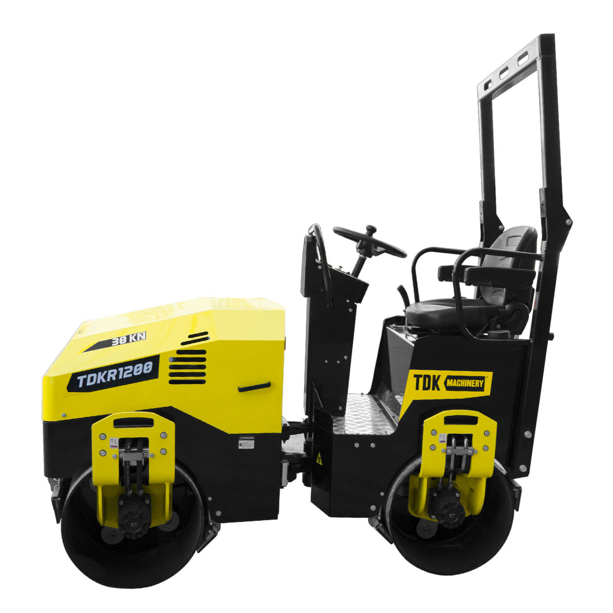 Rodillo vibratorio doble TDK TDKR1200, vista lateral.