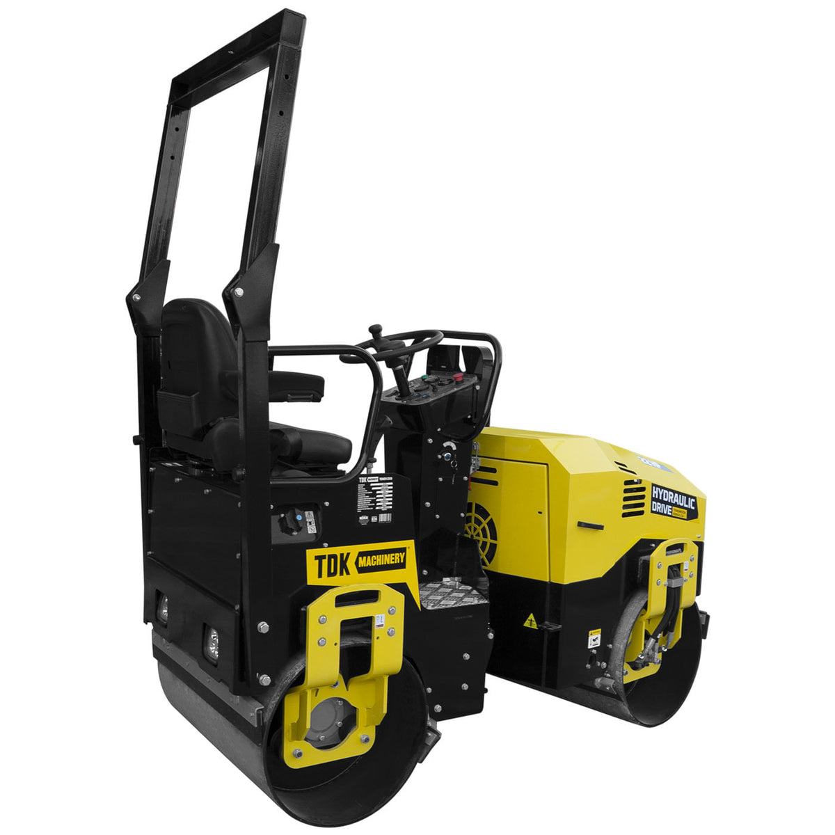 Rodillo vibratorio doble TDK TDKR1200, vista lateral opuesta.