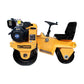 Rodillo vibratorio doble TDK TDKR950 con motor diésel 12 HP, vista lateral.