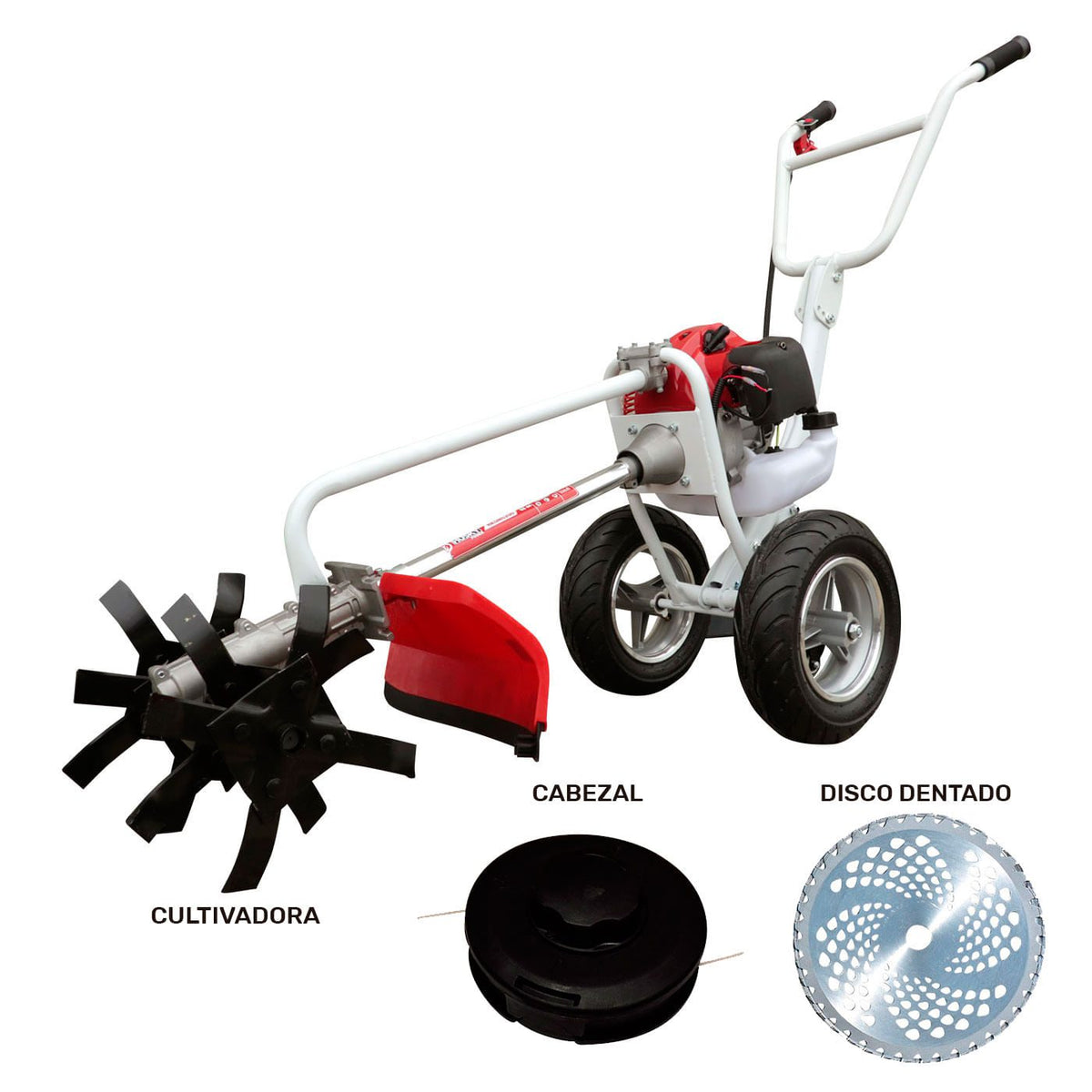 Segadora multifuncional Husky Power HKSM5200 de 52 cc, kit multifuncional.