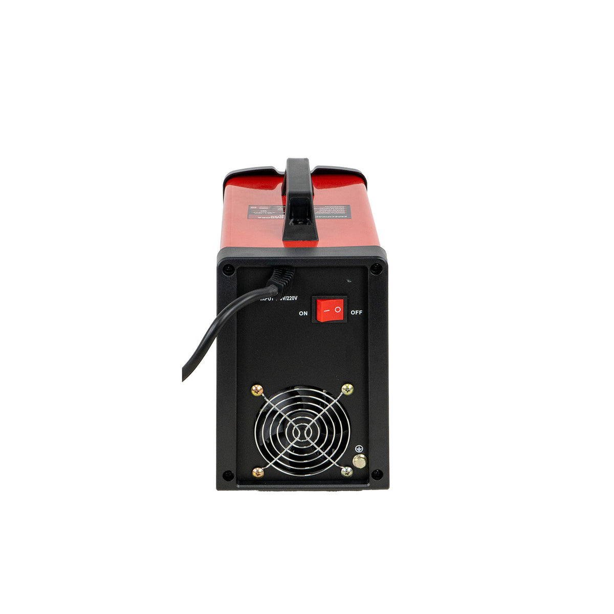 Soldadora inverter Husky Power HKS-185 110/220 V, vista trasera.