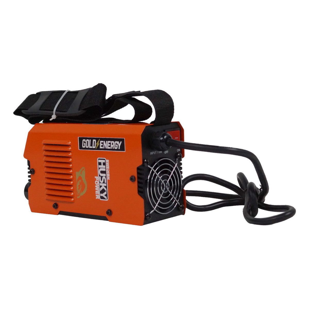 Soldadora Husky Power HKS125 110 V 120 A, vista trasera.