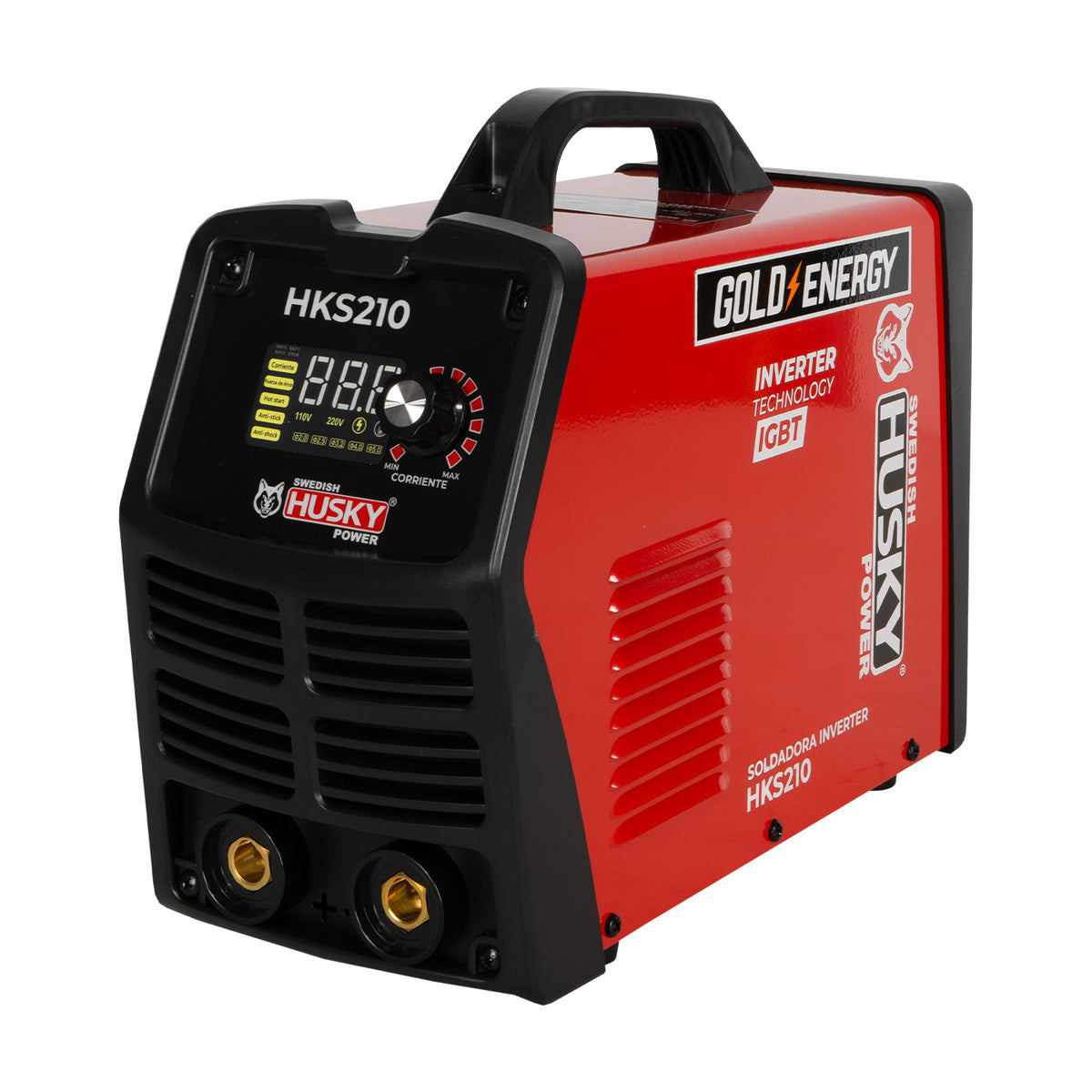 Soldadora inverter Husky Power HKS210 110/220 V, vista principal.