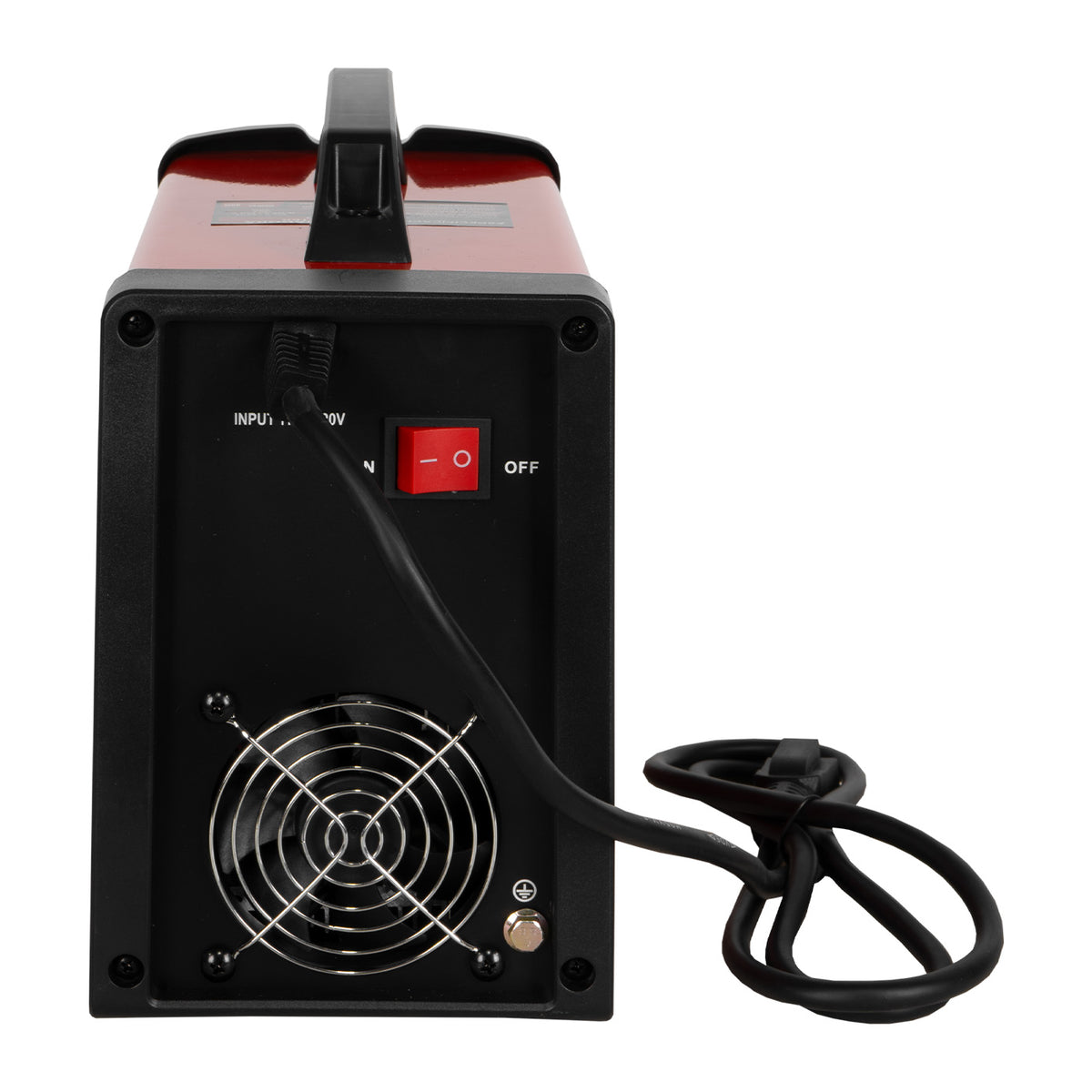 Soldadora inverter Husky Power HKS210 110/220 V, vista trasera.