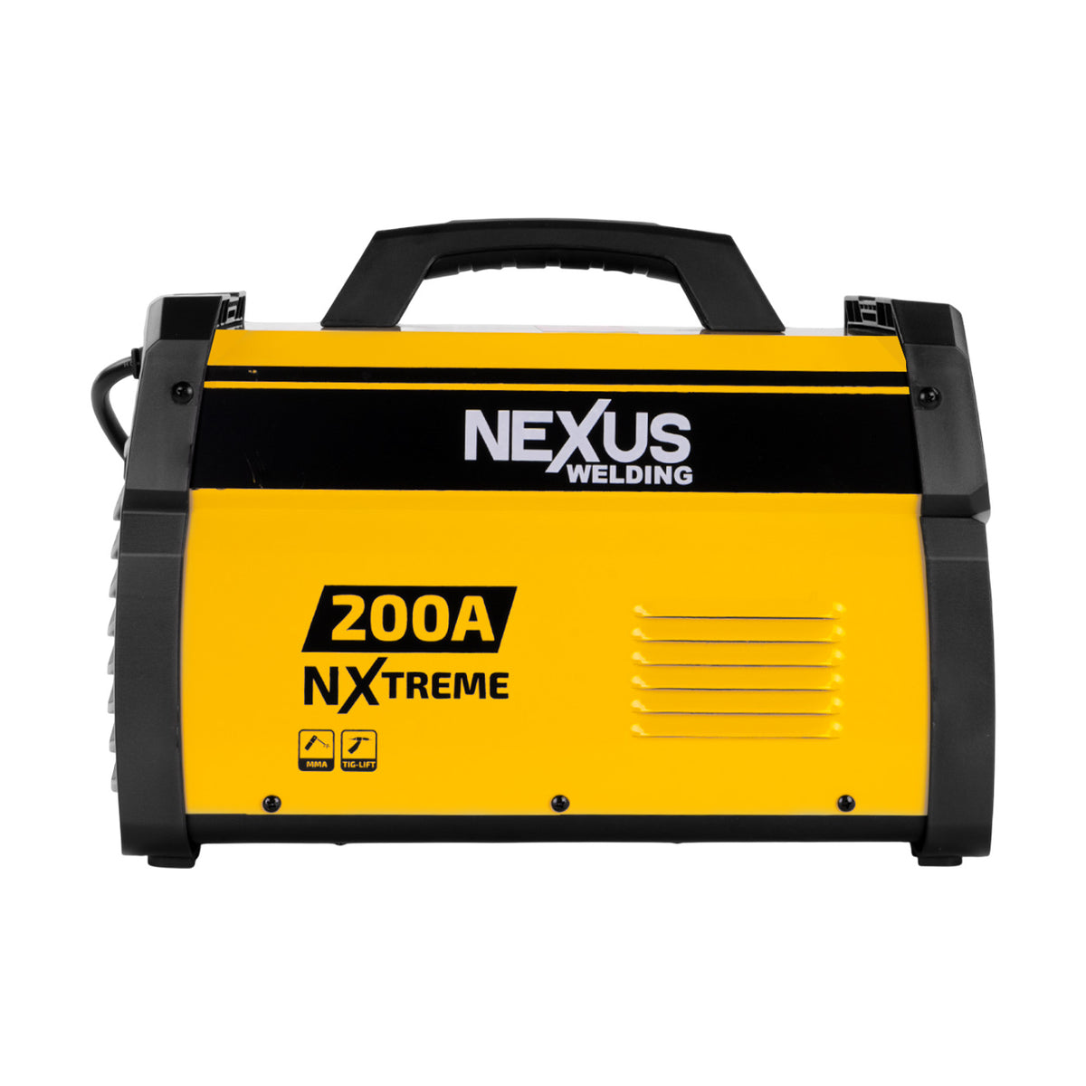 Soldadora inverter Nexus NX210PRO, vista lateral.