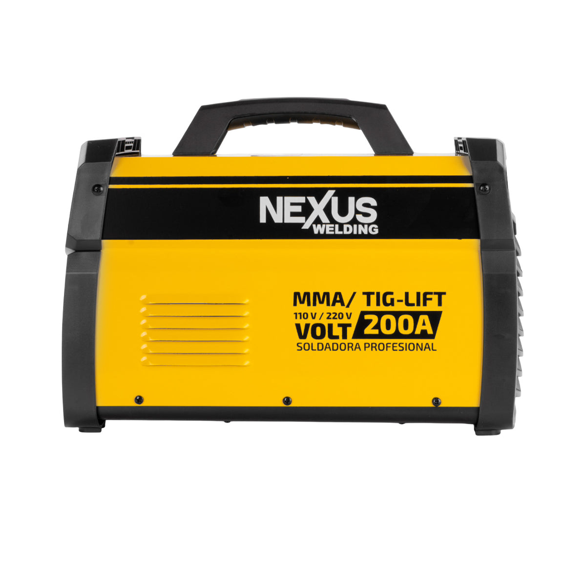 Soldadora inverter Nexus NX210PRO, vista posterior lateral.