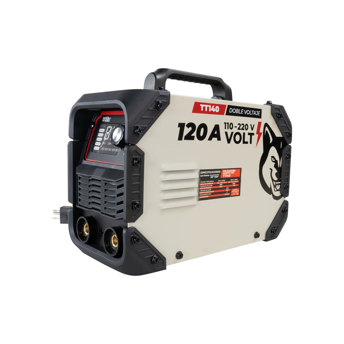 Soldadora inverter Swedish Husky Power TT140, vista principal.