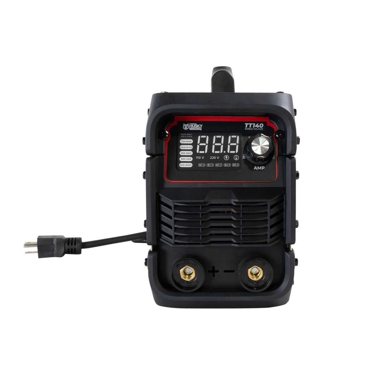 Soldadora inverter Swedish Husky Power TT140, vista frontal.