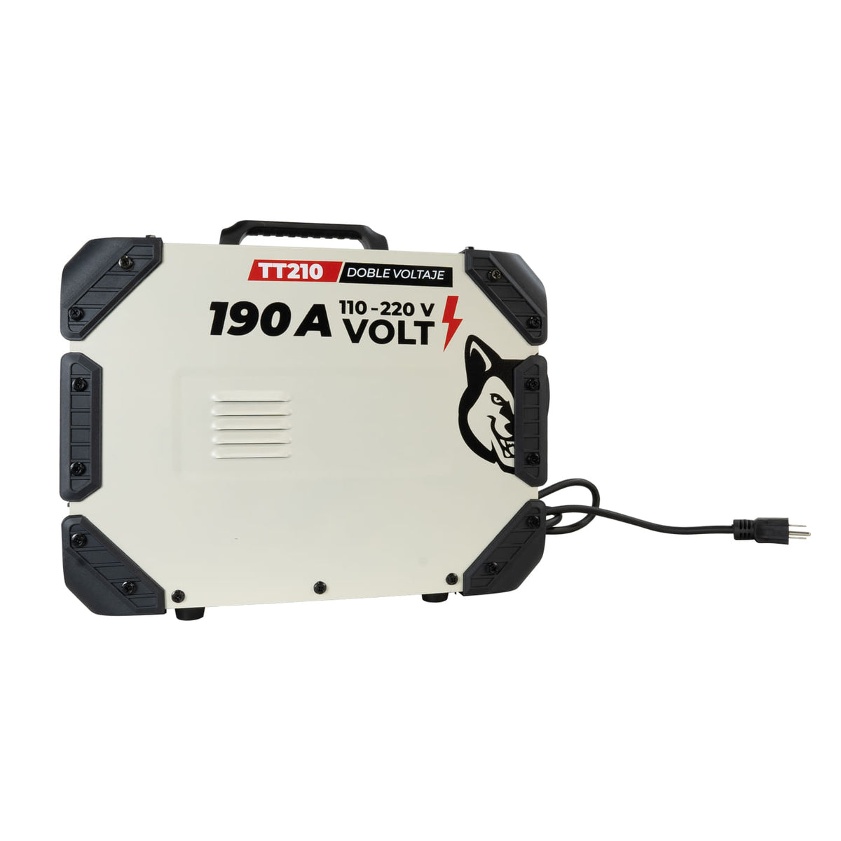 Soldadora inverter Swedish Husky Power TT210, vista lateral.