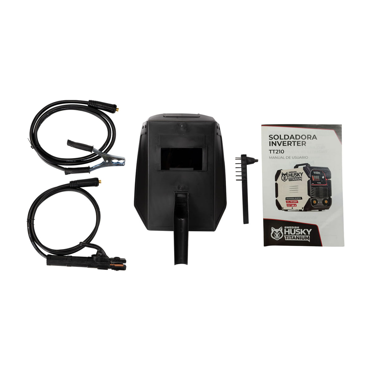 Soldadora inverter Swedish Husky Power TT210, accesorios incluidos.