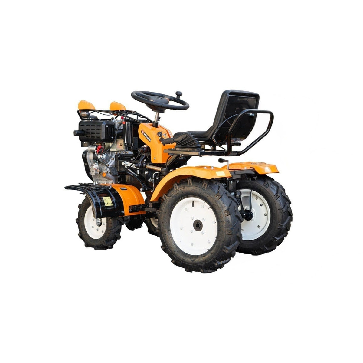 Tractor agrícola Stallion T-ROC001, vista tres cuartos posterior.