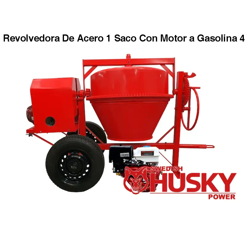Revolvedora De Acero 1 Saco Con Motor a Gasolina 4 Tiempos
